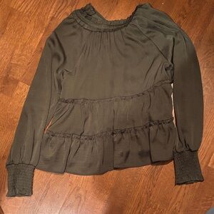 Impressions Dark Olive Women's Blouse